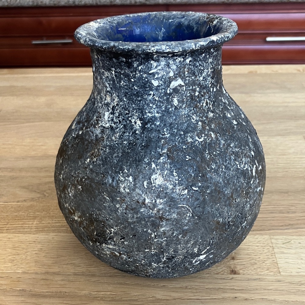 Vintage Rustic pottery Textured Vase